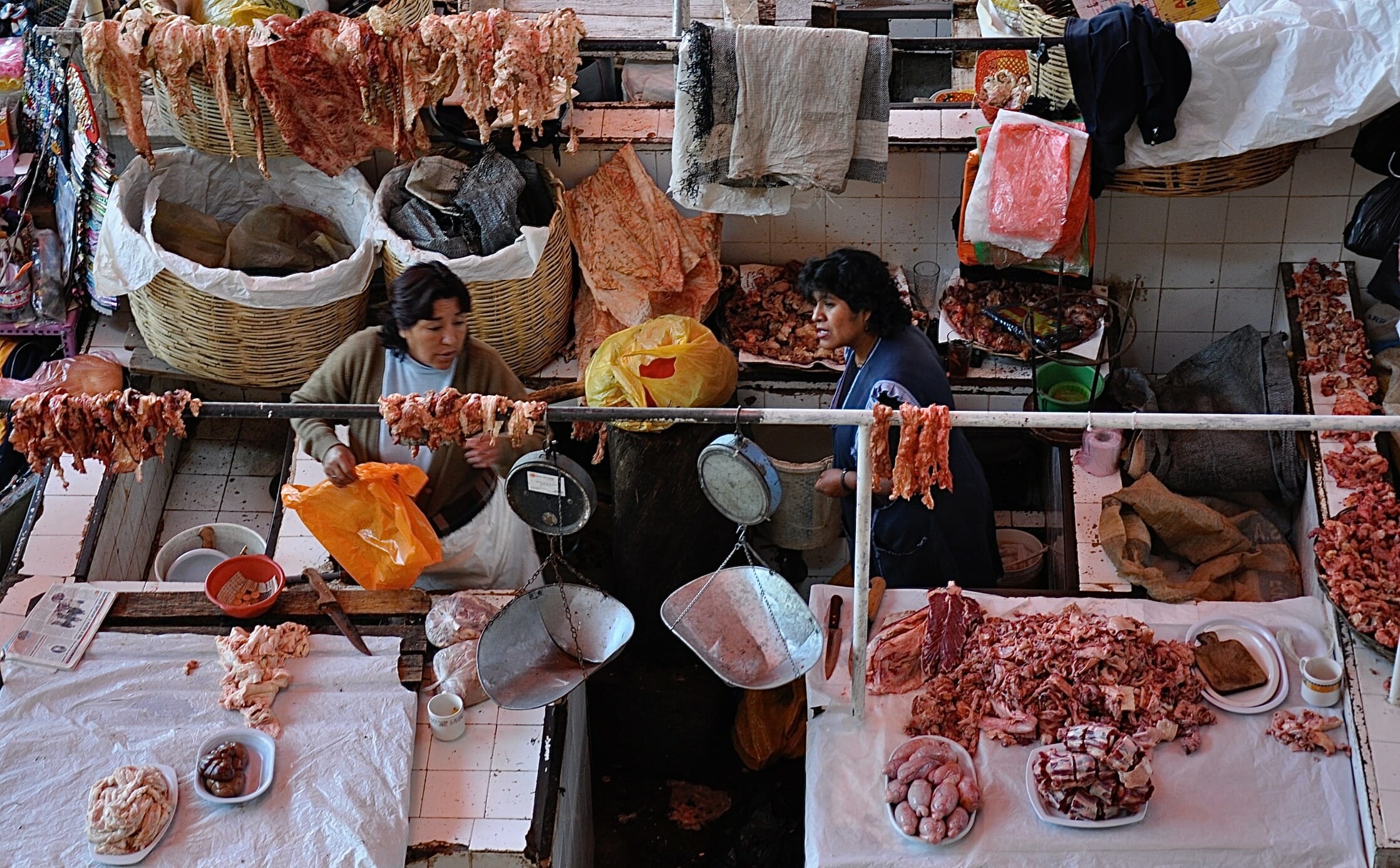 Picture of a meat shop