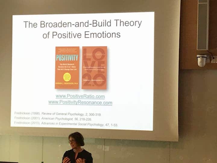 Barbara Frederickson at the Summit on Happiness Science